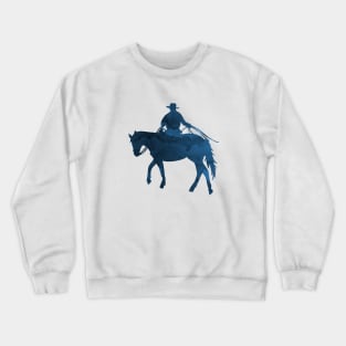 Navy Blue Cowboy Silhouette Crewneck Sweatshirt